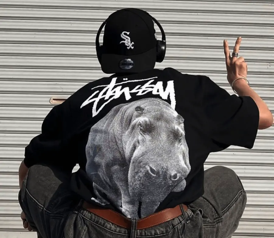 Áo Stussy Big Hippo T-Shirt ‘Black’ - Ảnh 3