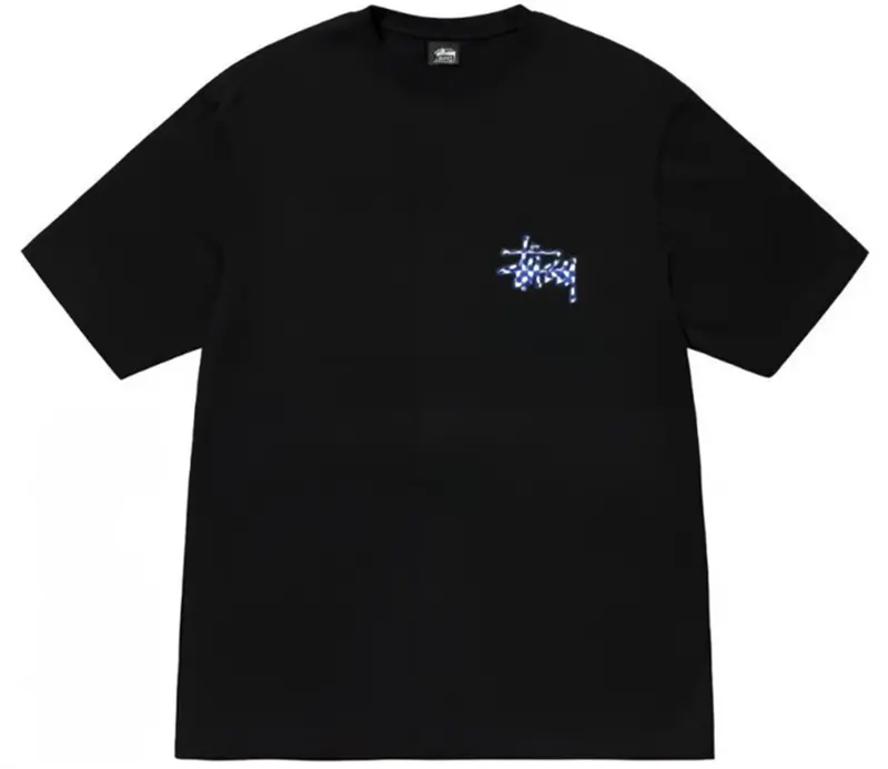 Áo Stussy Checker Stock Tee ‘Black’