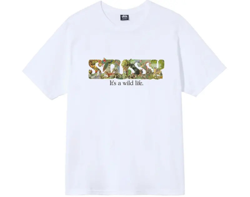Áo Stussy It’s A Wild Life Tee ‘White’