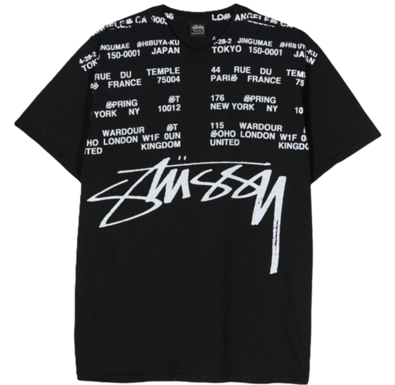Áo Stussy Locations Tee Pigment Dyed ‘Black’