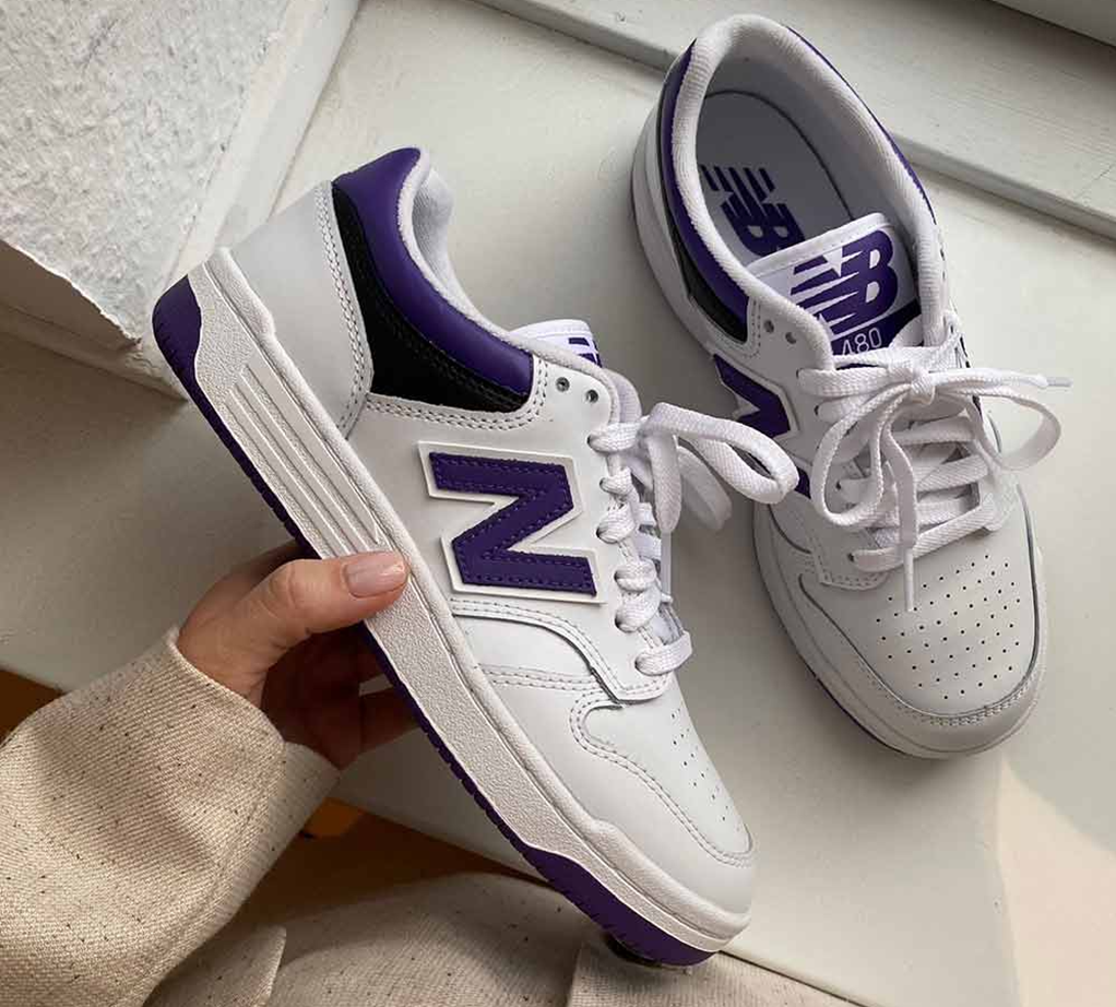 Giày New Balance 480 'White Prism Purple' BB480LPB - Ảnh 3