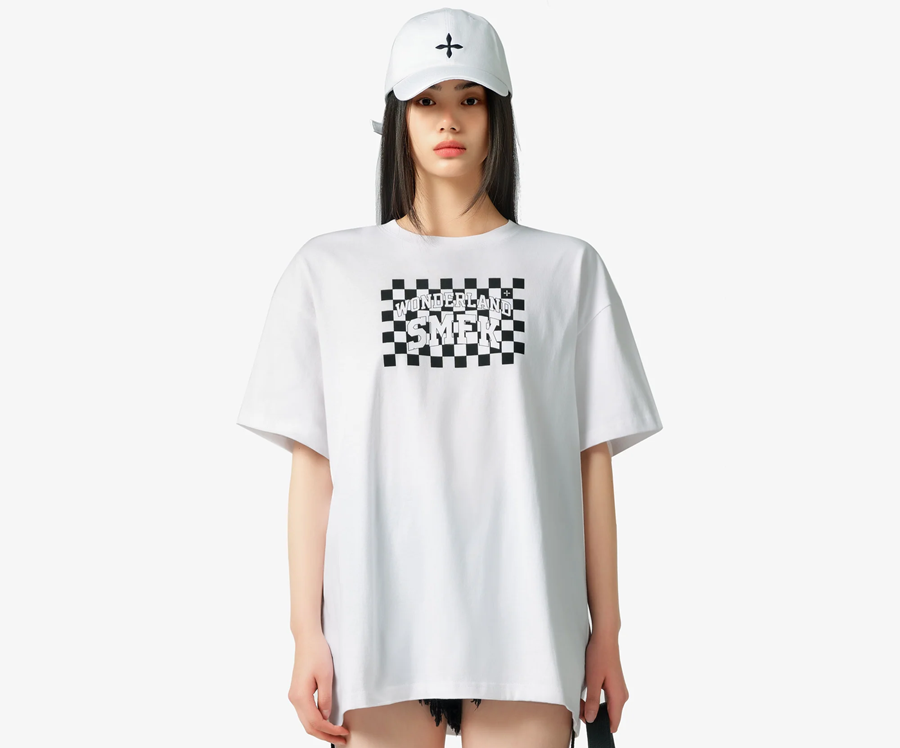 Áo SMFK Grid 'Black White' Tee CT002WS - Ảnh 2