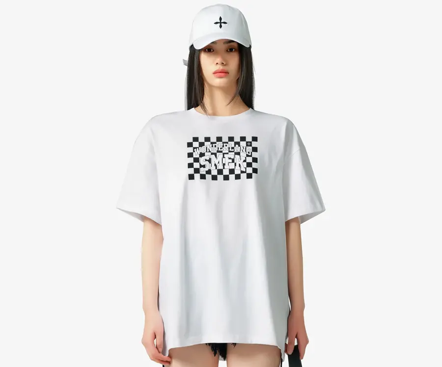Alternative view of Áo SMFK Grid 'Black White' Tee CT002WS