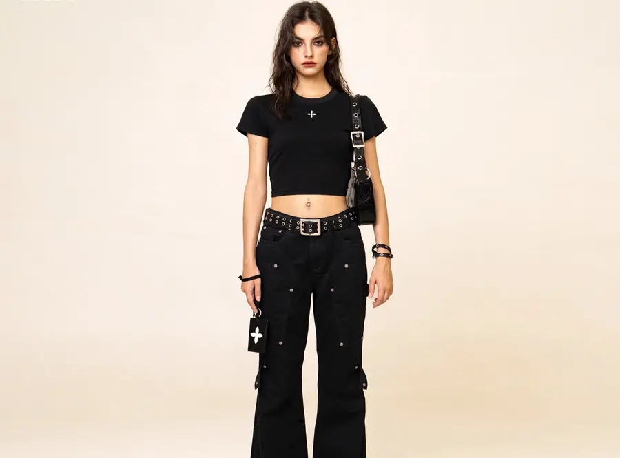 Áo SMFK Compass Cross Slim-Fit Tee 'Black' DT001B1 - Ảnh 3