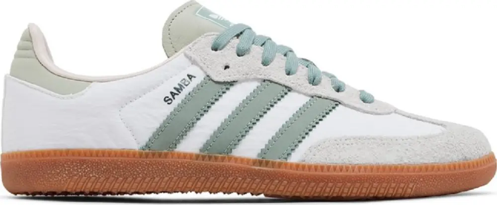 Giày Adidas Samba OG ‘White Silver Green’ ID0492