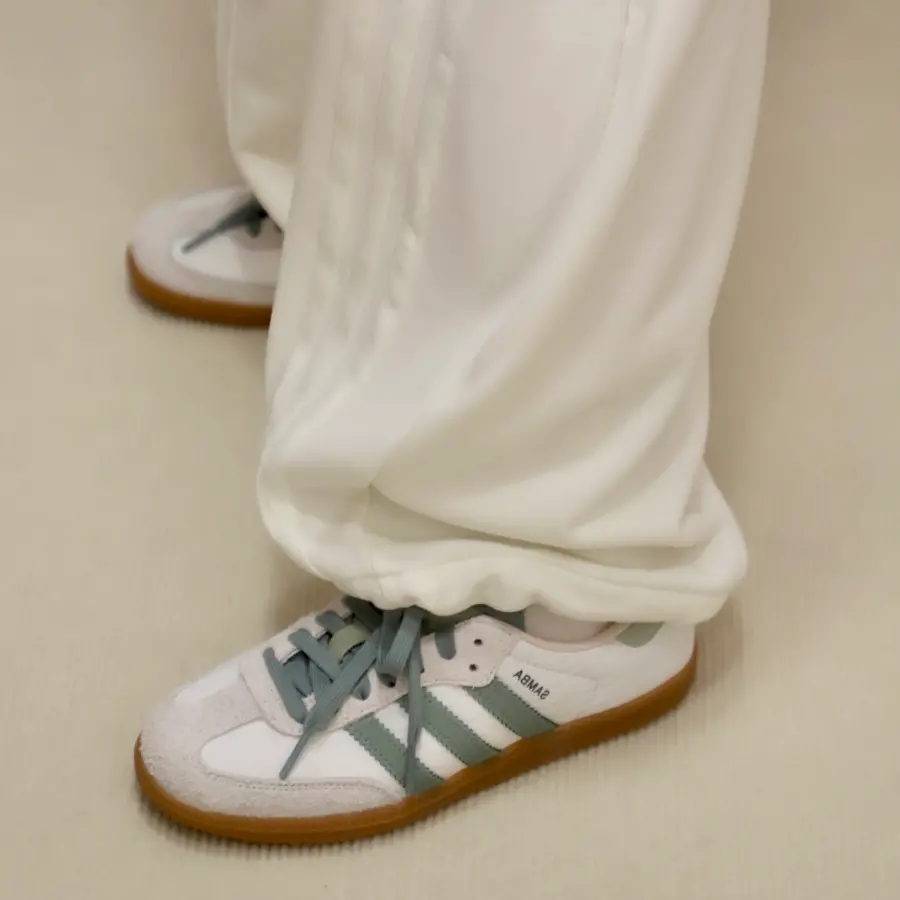Giày Adidas Samba OG ‘White Silver Green’ ID0492 - Ảnh 3