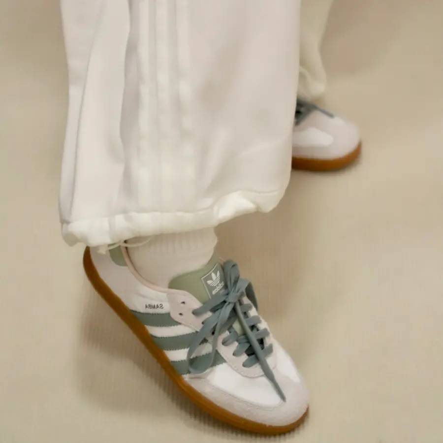 Alternative view of Giày Adidas Samba OG ‘White Silver Green’ ID0492