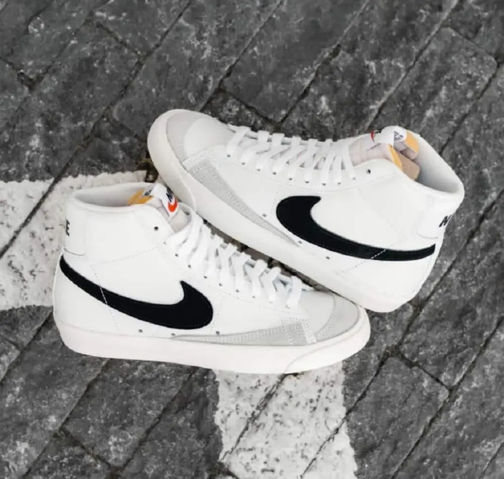 Giày Nike Blazer Mid ’77 GS ‘White Black’ DA4086-100 - Ảnh 3