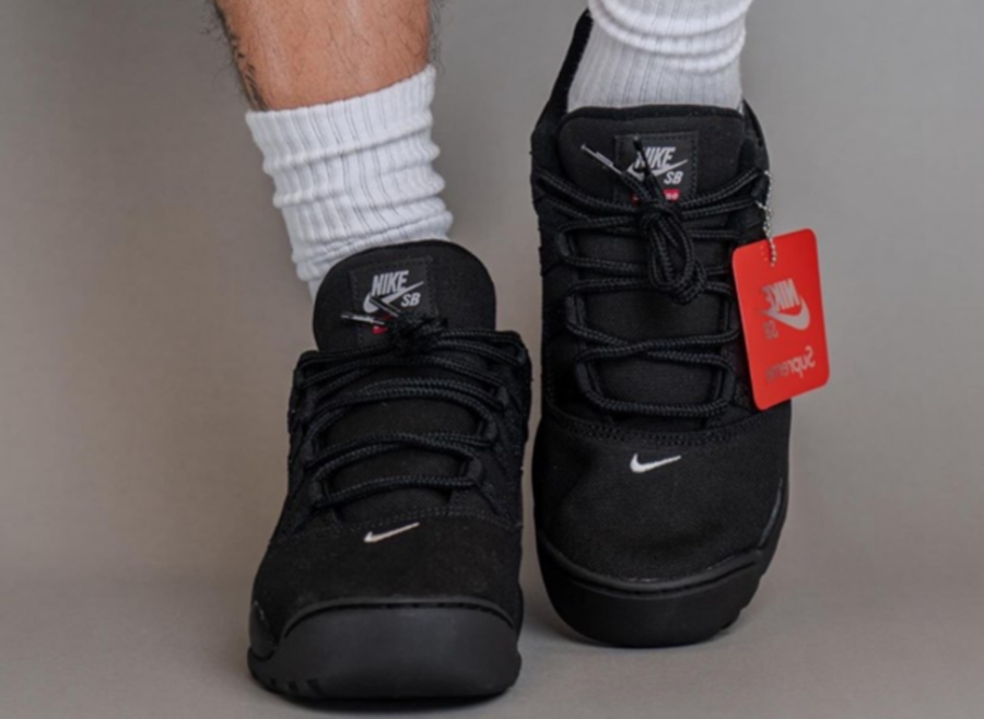 Giày Nike Darwin Low SB x Supreme ‘Black’ FQ3000-001 - Ảnh 4