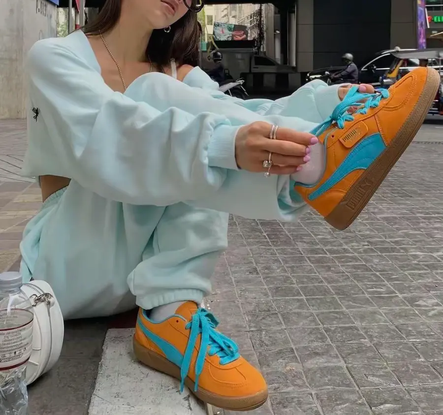 Giày Puma Palermo ‘Dark Cheddar Bright Aqua’ 396463-13 - Ảnh 4