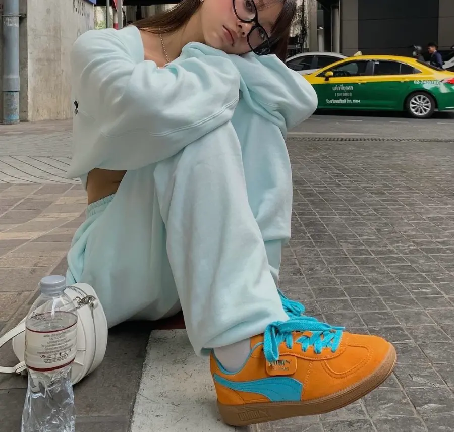 Giày Puma Palermo ‘Dark Cheddar Bright Aqua’ 396463-13 - Ảnh 3