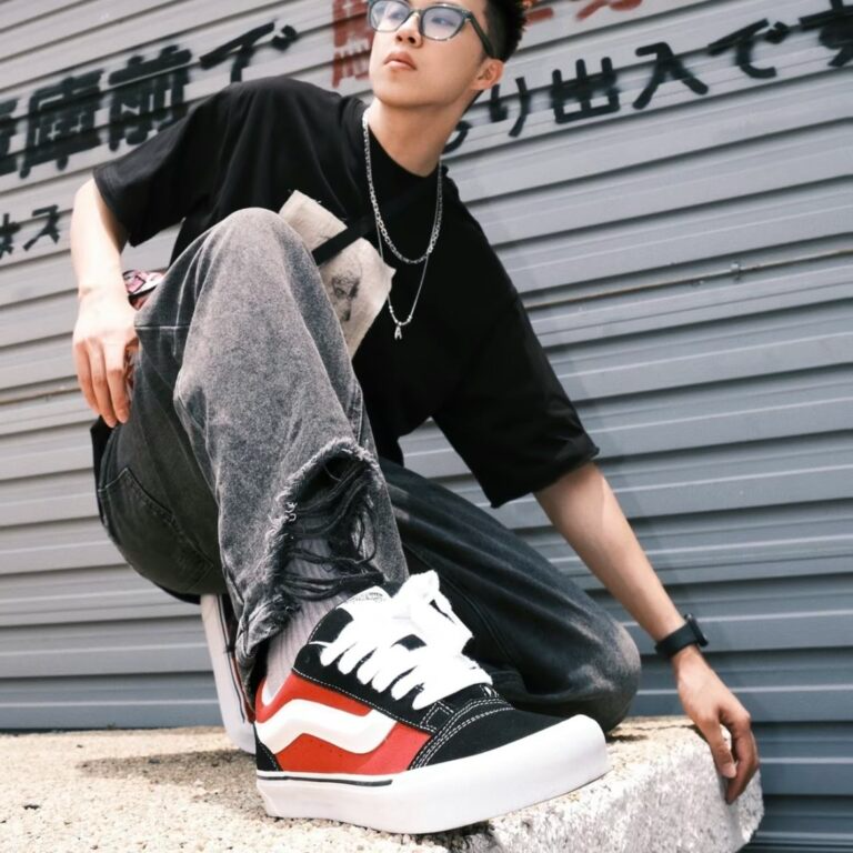 Giày Vans Knu Skool ‘Red White’ VN0009QC6RT - Ảnh 8