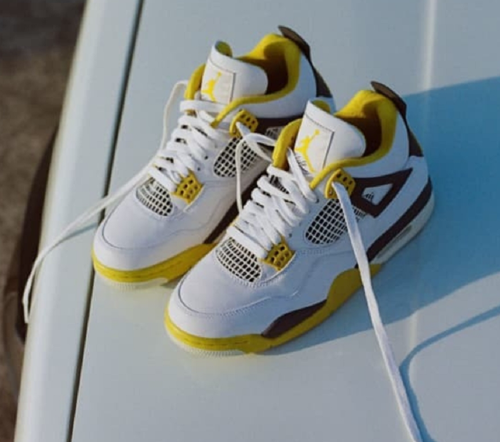 Giày Nike Jordan 4 Retro 'Vivid Sulfur' AQ9129-101 - Ảnh 4