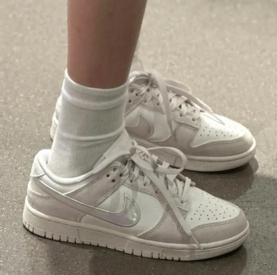 Giày Nike Dunk Low 'Sail Iridescent Swoosh' HF5074-133 - Ảnh 3