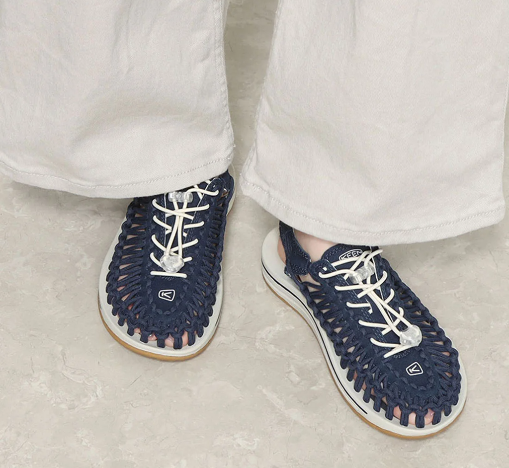 Dép Keen Uneek Canvas 'Navy Brich' 1026232 - Ảnh 4