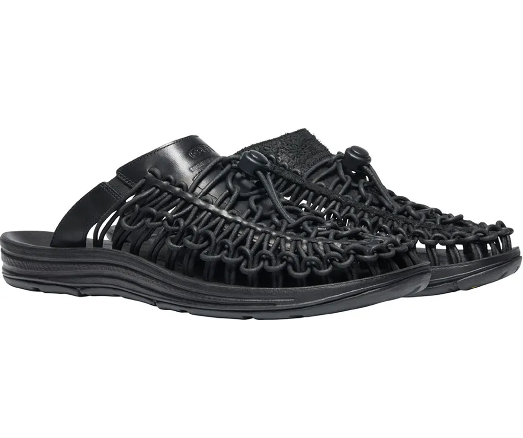 Dép Keen Uneek Premium Leather Slide 'Black' 1024902 - Ảnh 3