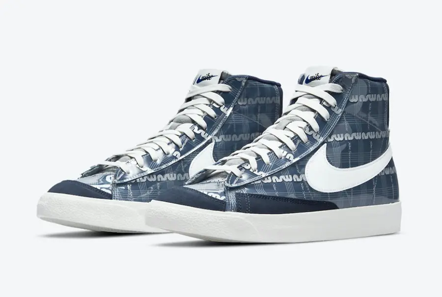 Giày Nike Blazer Mid NSW Logo 'Midnight Navy' DJ4654–410 - Ảnh 5