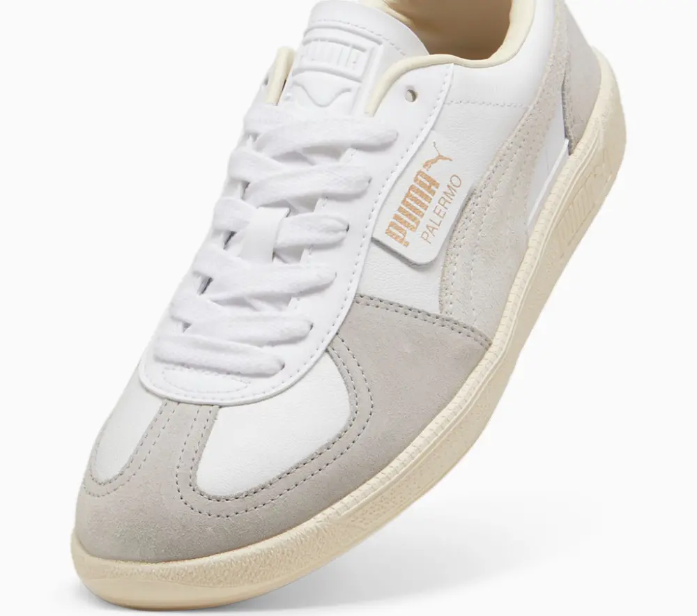 Alternative view of Giày PUMA Palermo Leather 'White Cool Light Grey' 396464-02