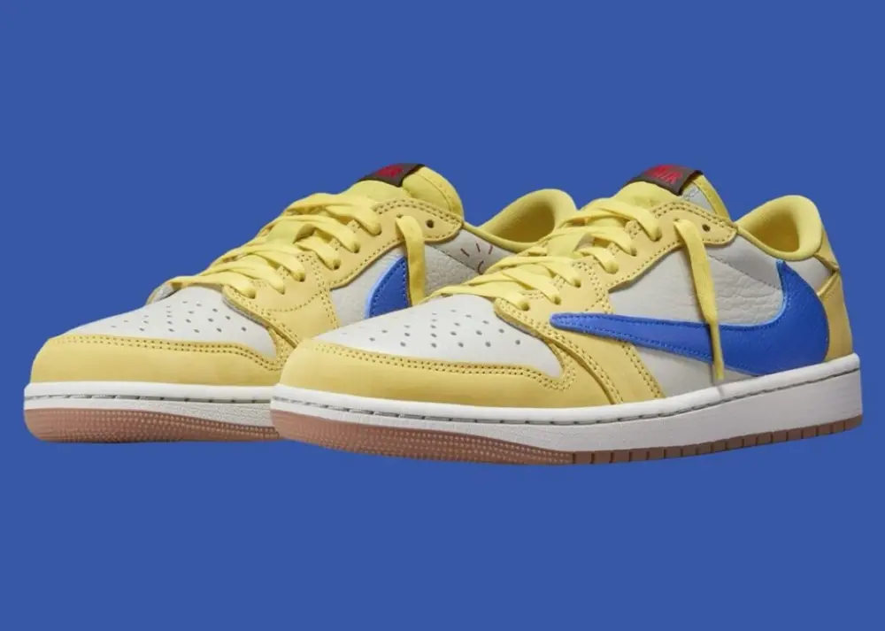 Giày Nike Air Jordan 1 Retro x Travis Scott ‘Canary’ DZ4137-700 - Ảnh 5