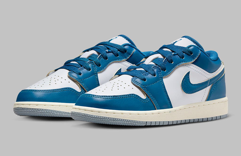 Giày Nike Air Jordan 1 Low SE GS ‘Industrial Blue’ FN9137-141 - Ảnh 4
