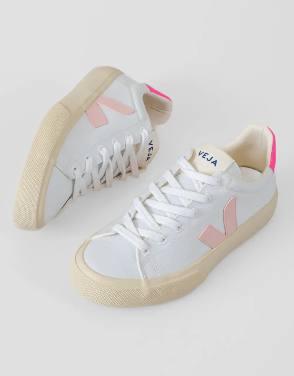 Giày Veja Campo Canvas 'White Light Pink' CA0103499 - Ảnh 5