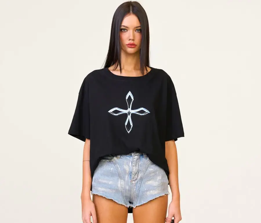 Alternative view of Áo SMFK Compass Dreamland Vintage 'Black' Tee CT001B1