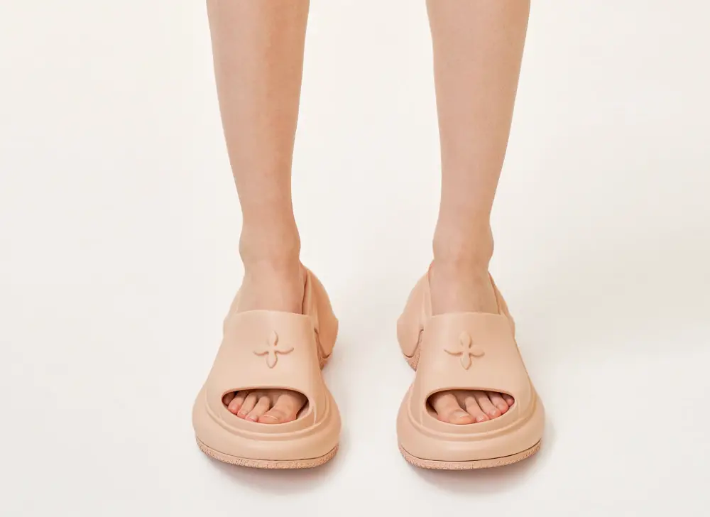 Dép SMFK Compass Wave High-Heel Bumper 'Nude' SL002F1 - Ảnh 6