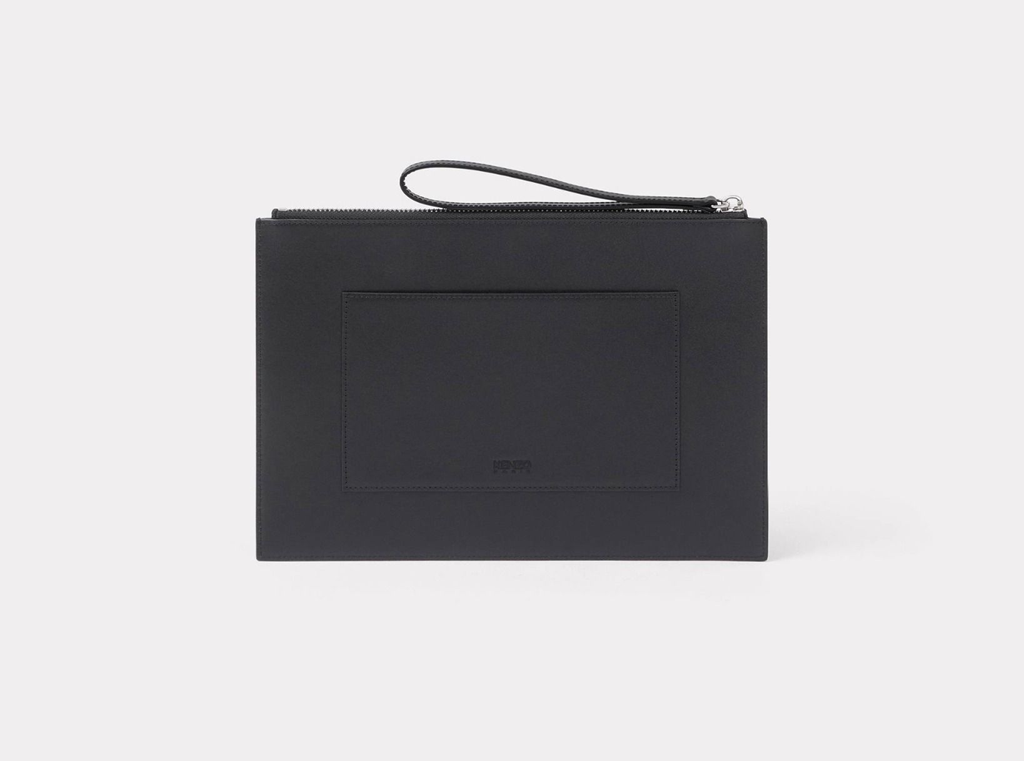 Túi Kenzo Large 'Kenzo Emboss' Leather Pouch 'Black' FE58PM822L44-99 - Ảnh 3