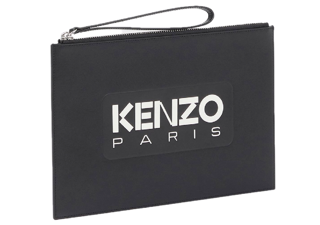 Túi Kenzo Large 'Kenzo Emboss' Leather Pouch 'Black' FE58PM822L44-99 - Ảnh 2