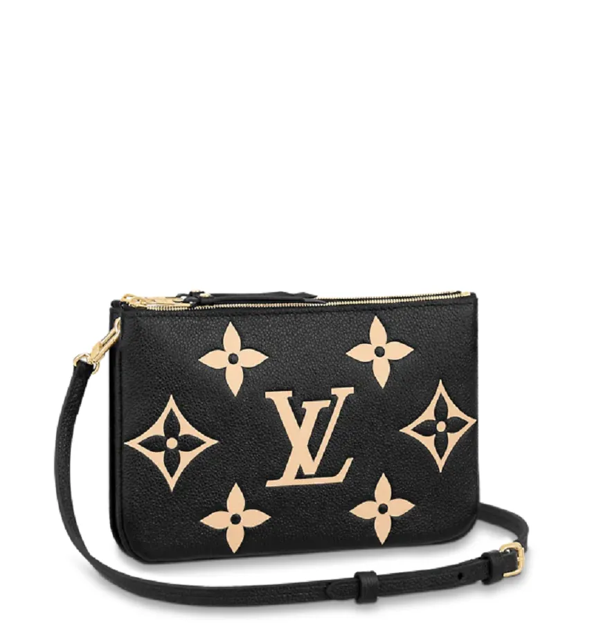 Túi Louis Vuitton Pochette Double Zip On Strap 'Black Beige' M80787 - Ảnh 5