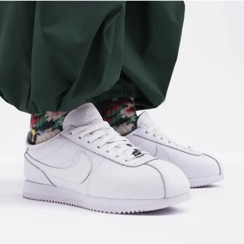 Giày Nike Cortez 23 Premium 'Triple White' FB6877-100 - Ảnh 3
