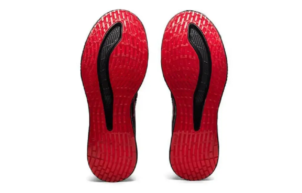 Alternative view of Giày Asics MetaRide 'Black Electric Red' 1011B216-001