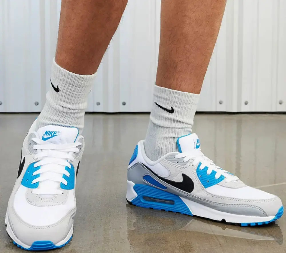 Giày Nike Air Max 90 'Grey/Photo Blue' FN6958-102 - Ảnh 3