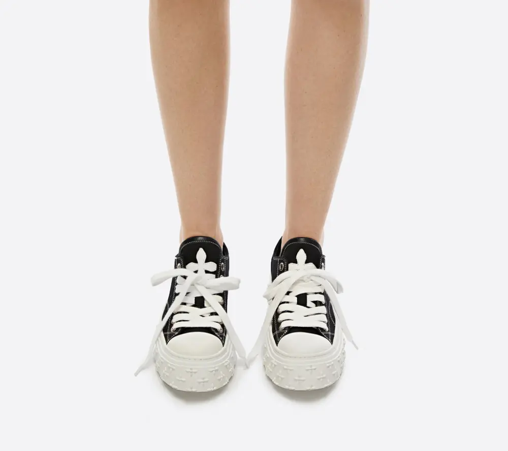 Giày SMFK Garden Vintage Skate Shoes 'Black White' S0001BW - Ảnh 3