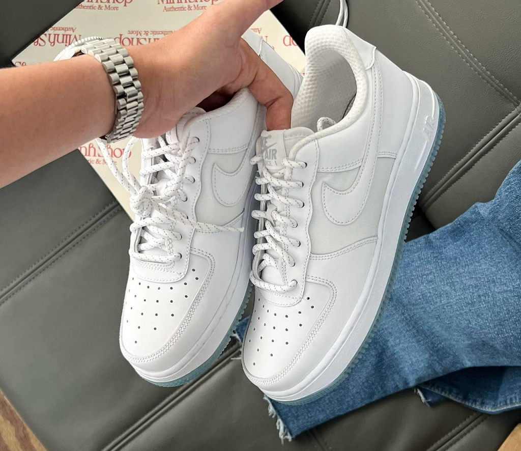Giày Nike Air Force 1 '07 ' White Icy Blue ' FV0383-100 - Ảnh 7