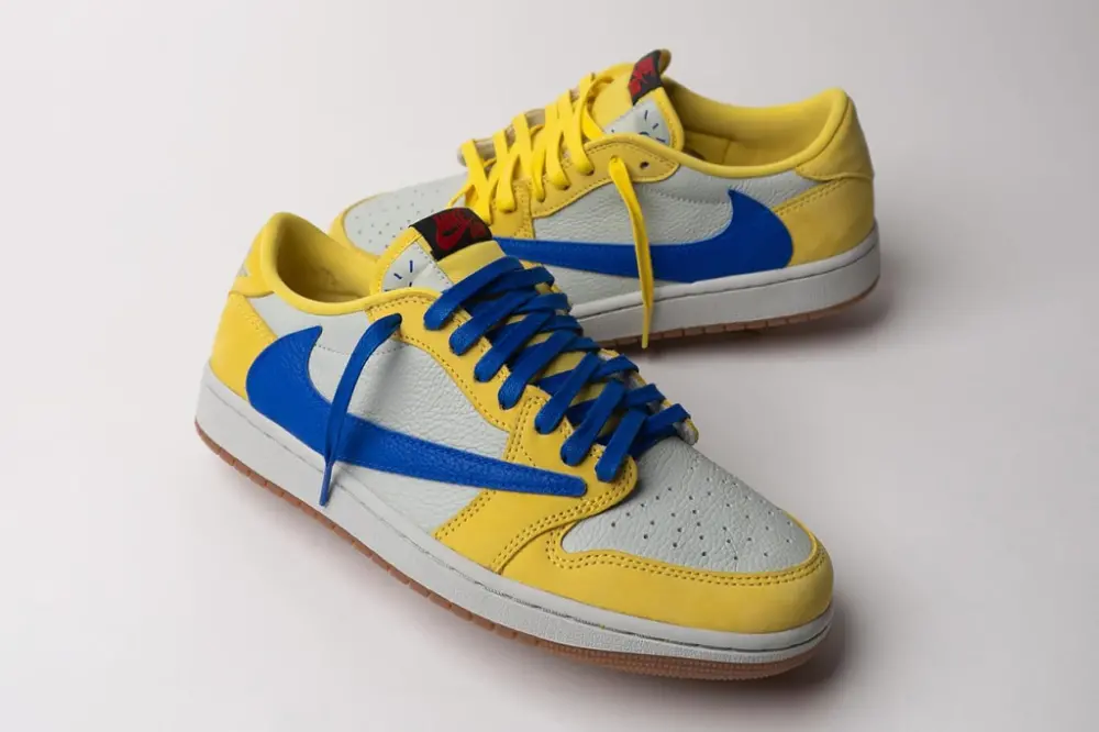 Giày Nike Air Jordan 1 Retro x Travis Scott ‘Canary’ DZ4137-700 - Ảnh 4