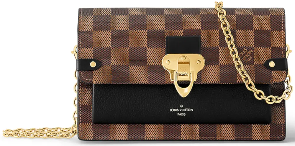 Túi Louis Vuitton Vavin Chain Wallet Damier Ebene 'Noir Black' N60221