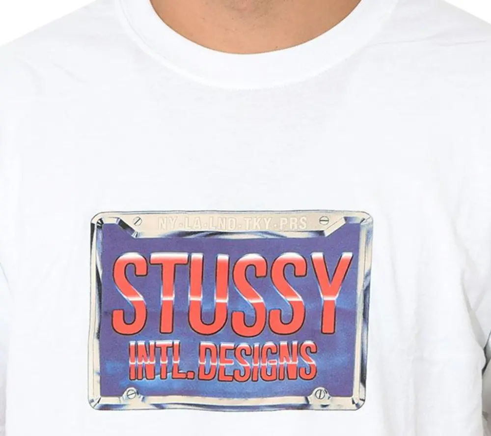 Áo Stussy Plates Tee 'White' 1904776 - Ảnh 3