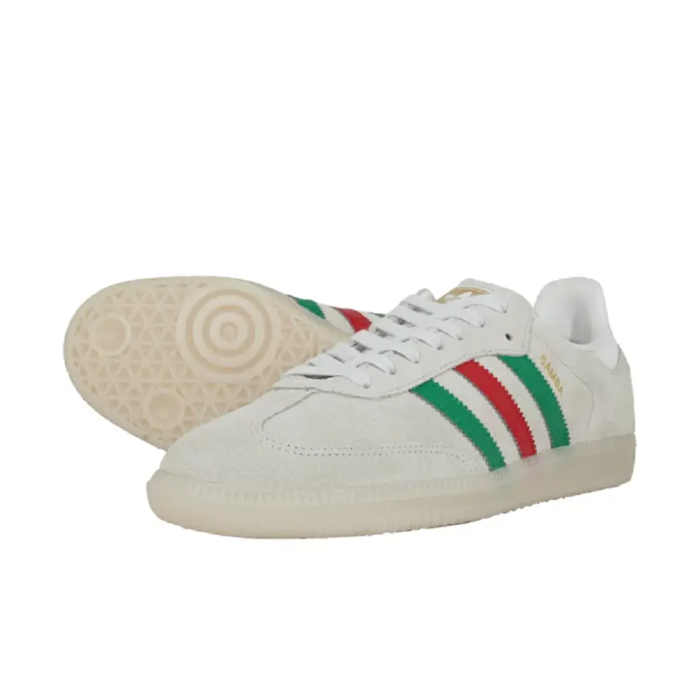 Alternative view of Giày Adidas Samba OG 'Crystal White Green Scarlet' IG1826