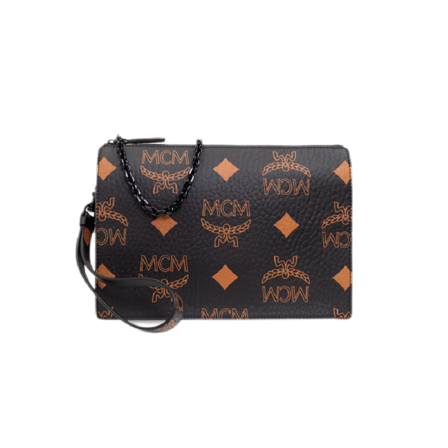 Túi Wristlet Zip Pouch Chain Maxi Visetos MYZDATA01BK001 - Ảnh 2