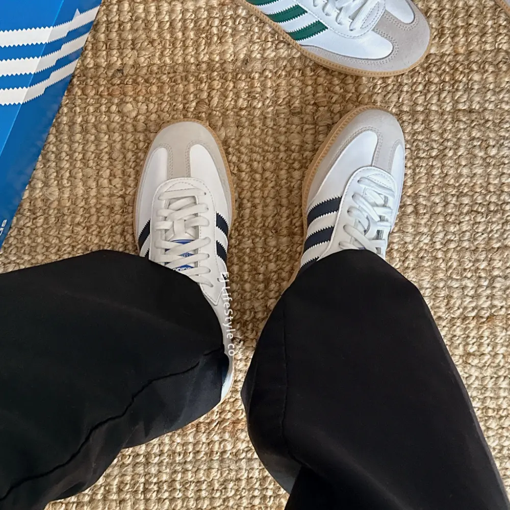 Giày Adidas Samba OG White Night Indigo Gum IF3814 - Ảnh 7