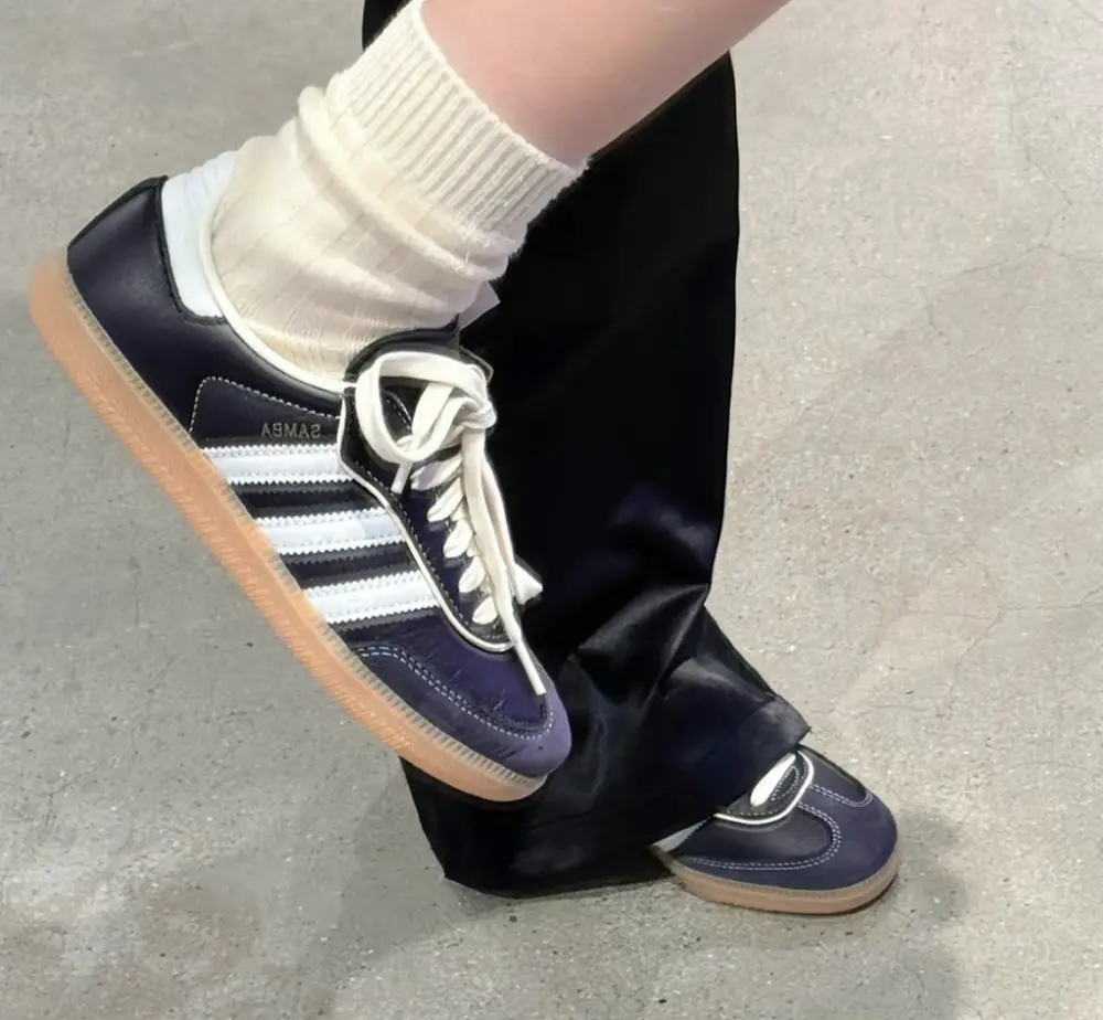 Giày Adidas Samba OG Aura 'Black White' IG6836 - Ảnh 3