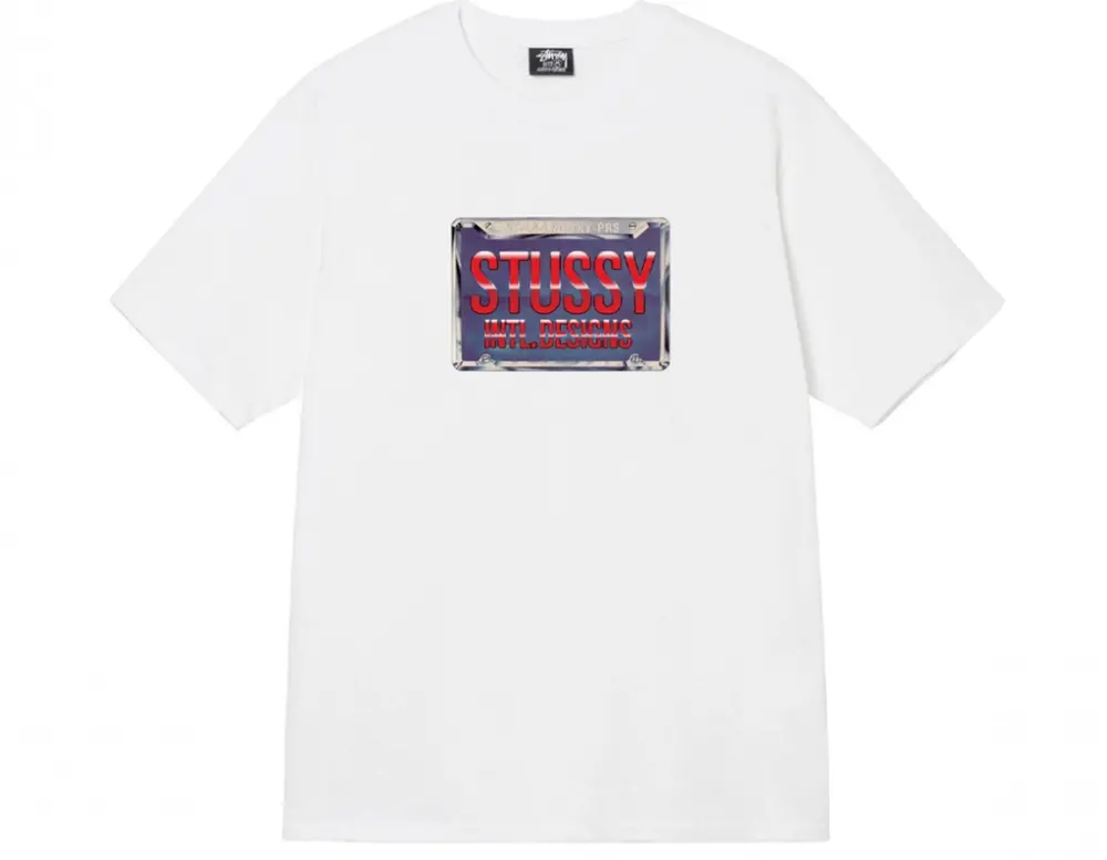 Áo Stussy Plates Tee 'White' 1904776