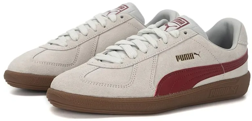 Giày Puma Army Trainer Suede 'White Gray Red' 388156-02 - Ảnh 5