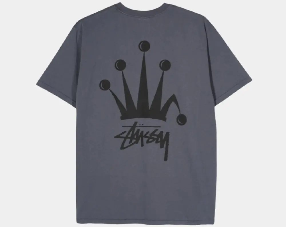 Alternative view of Áo Stussy Regal Crown Pigment Dyed Tee 'Grey' 1905002