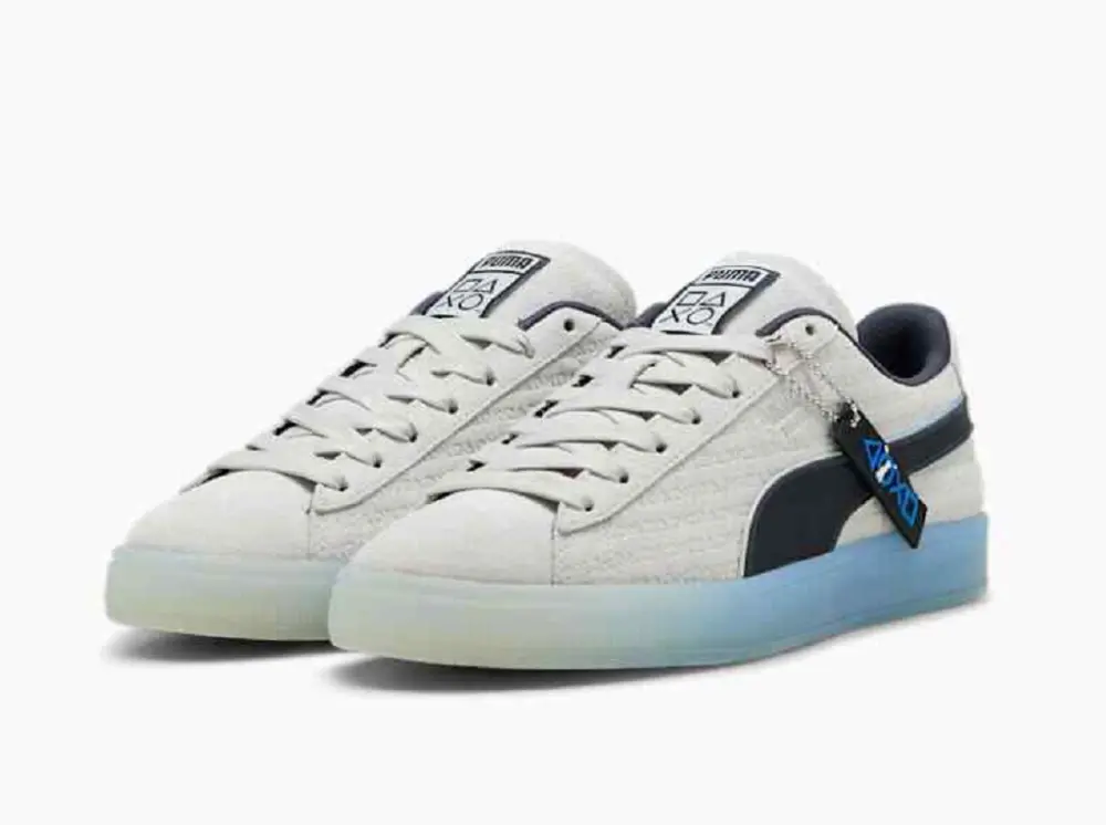 Giày Puma Suede Playstation Glacial Grey 396246-01 - Ảnh 4
