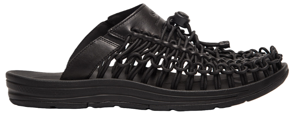 Dép Keen Uneek Premium Leather Slide 'Black' 1024902