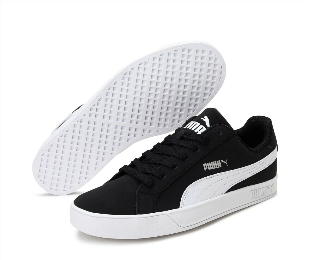 Giày Puma Smash Vulc Canvas 'Black White' 374754-02 - Ảnh 4