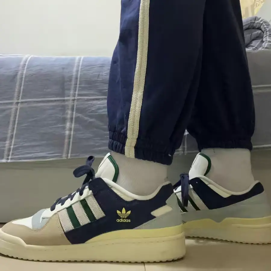 Giày Adidas Forum 84 Low ‘Beige Navy Green’ GW4332 - Ảnh 8