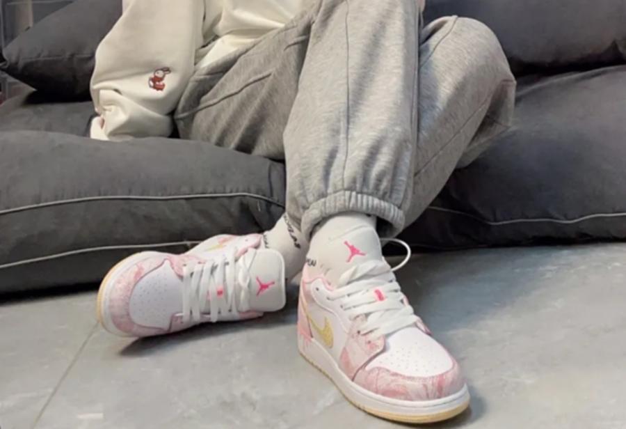 Giày Nike Air Jordan 1 Low 'Paint Drip' (GS) CW7104-601 - Ảnh 2